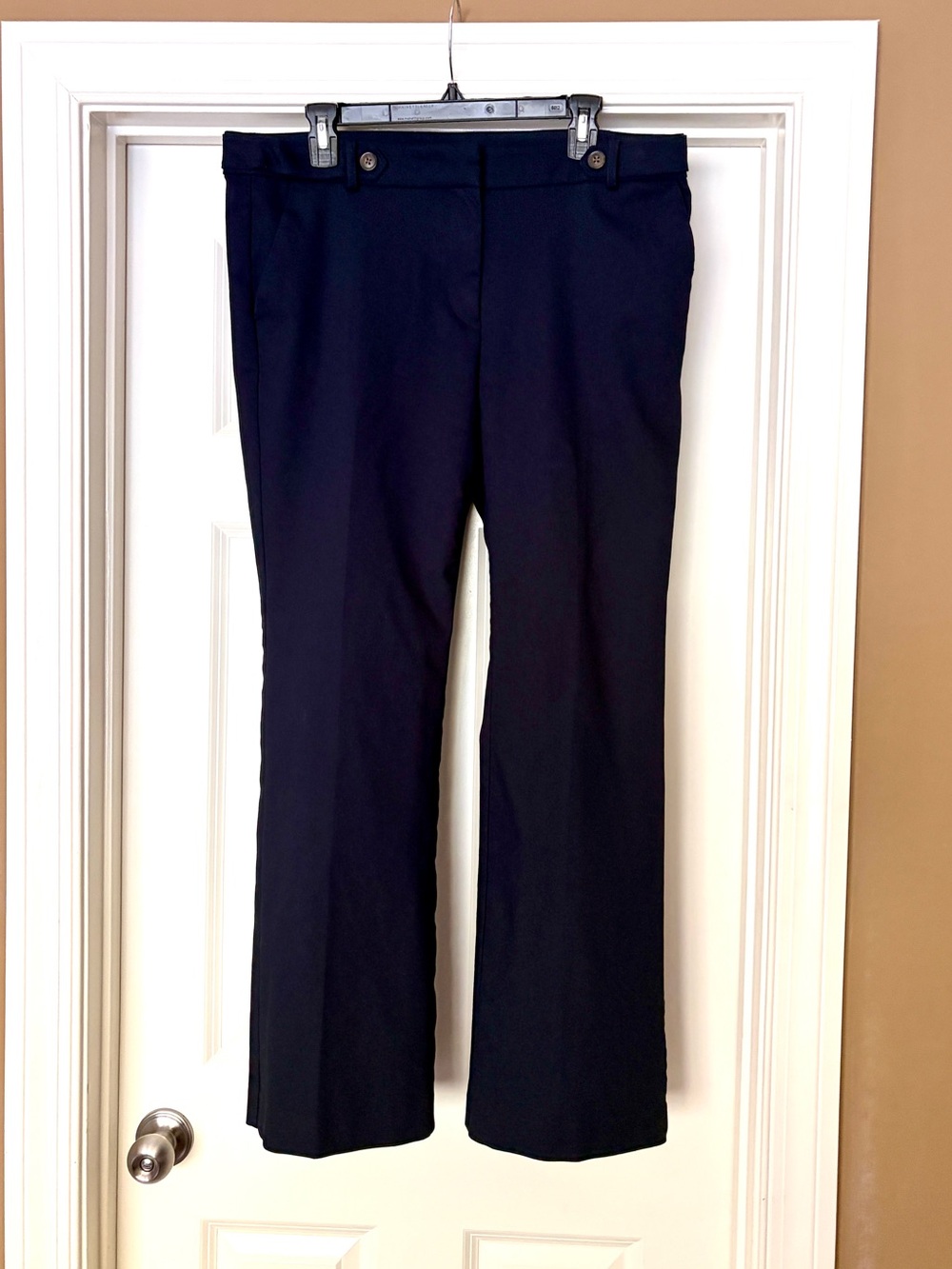 LOFT Navy Pants with Hook Closure